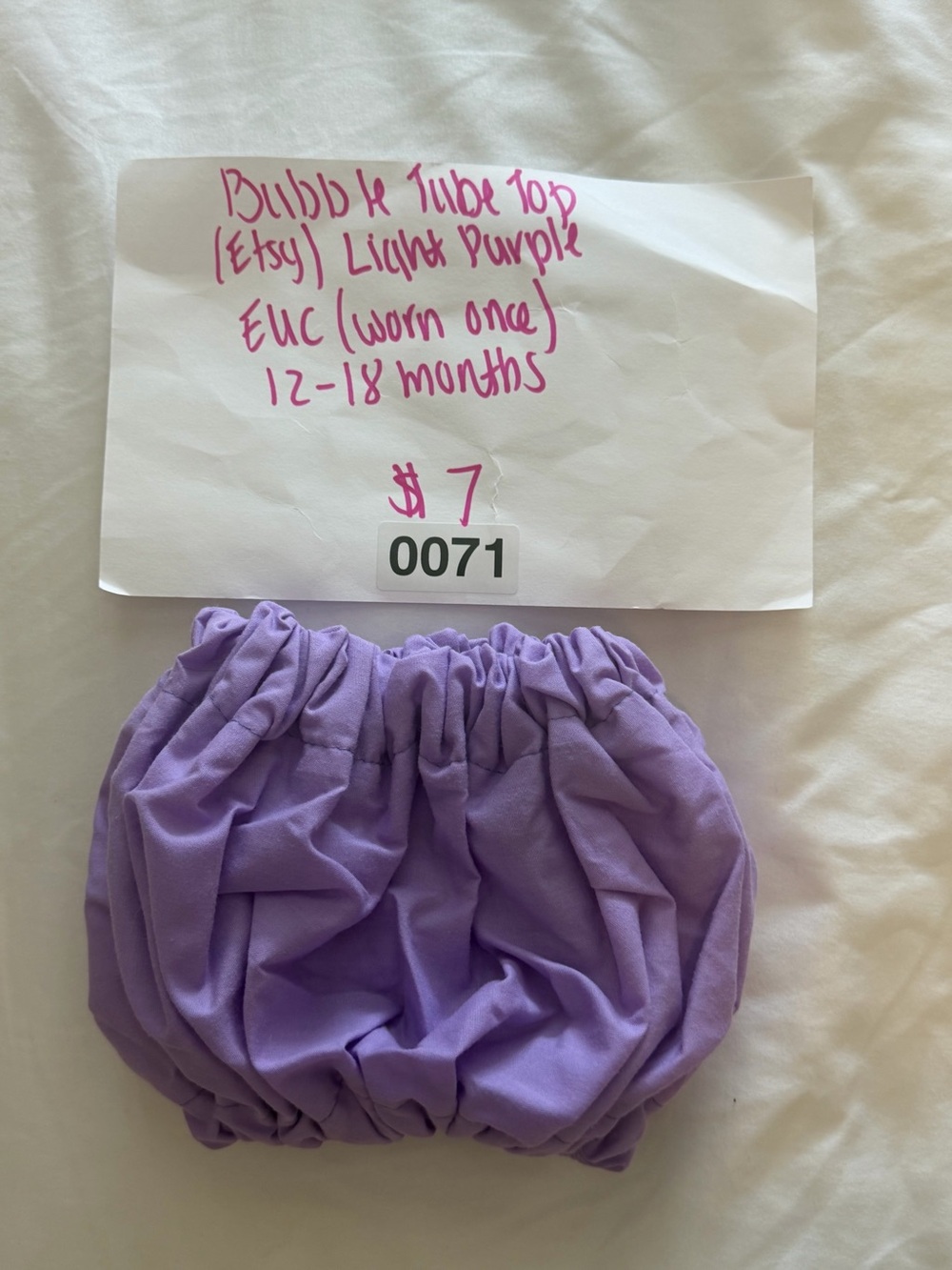 Purple Bubble Tube Top